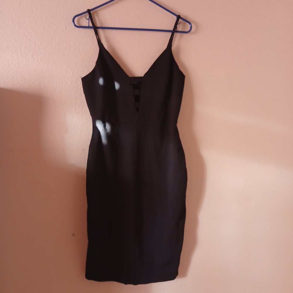 Shinestar Black Bodycon Midi Dress – Size Unknown